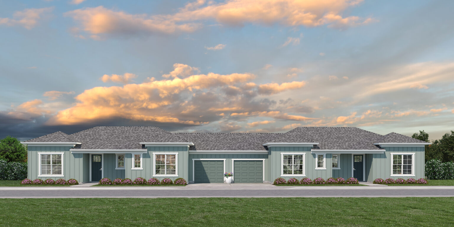 rendering of a home in the sunset