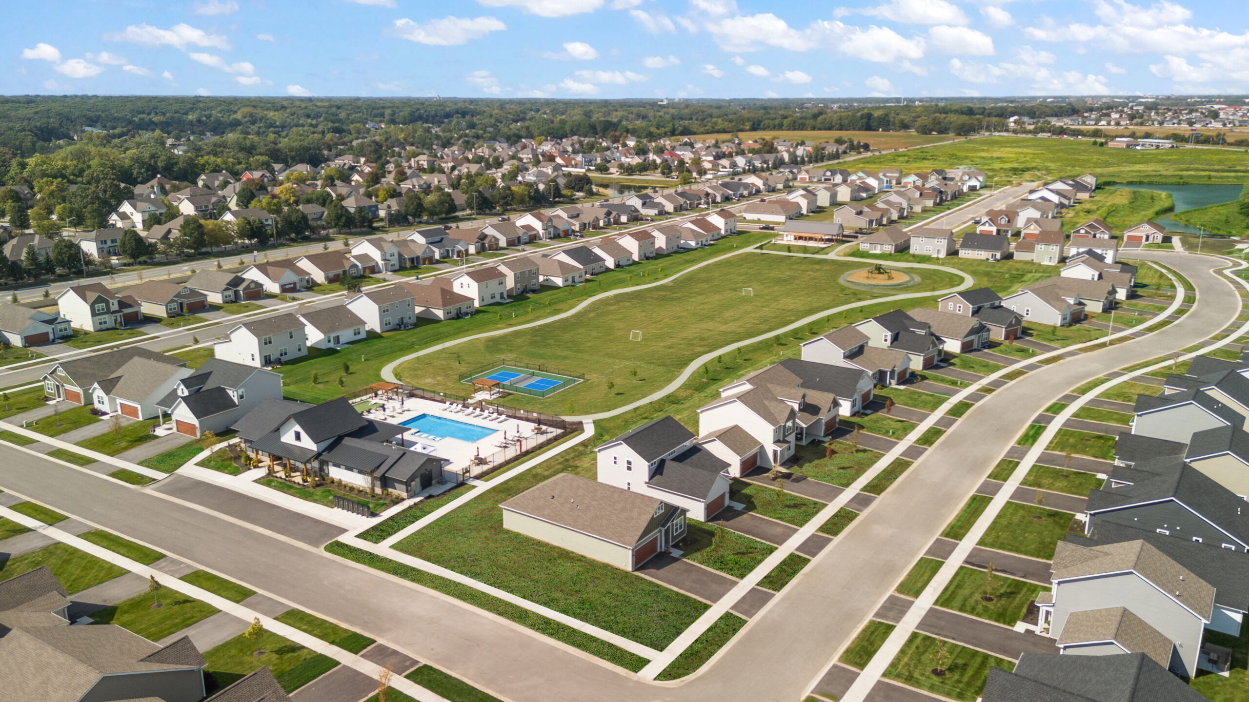 aerial view of crown point community
