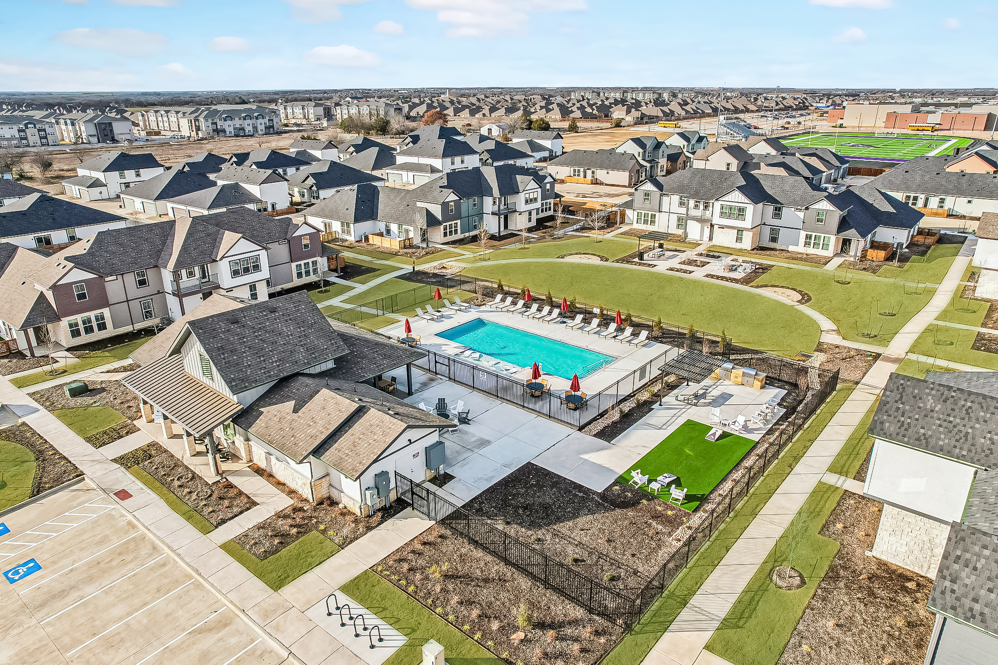 aerial view of canvas at anna